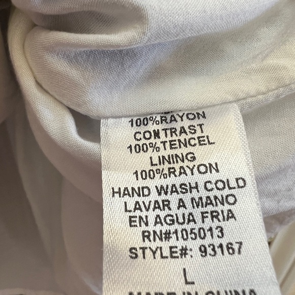 Andrée by Unit Blue & White Embroidered Boho Tunic Dress Striped Swing L Coastal - Picture 5 of 6